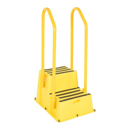 Vestil 2 Steps, 57.5 Overall Height, Polyethylene, Yellow SPN-2-YL-HR-PO